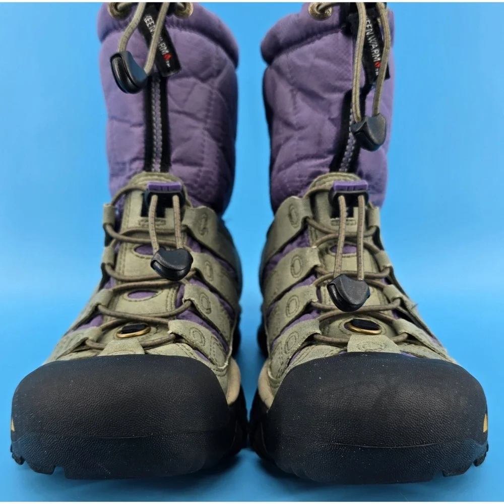 Keen Shellback Winter Boot Big Girl Sz 5 EU35 Waterproof Purple‎ Gray Insulated